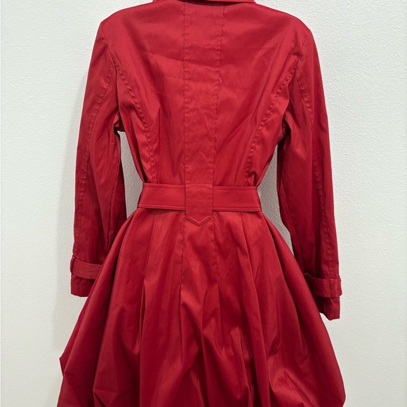 D&Y Bubble Red Trench Coat Size Small Brand New! - Picture 3 of 6